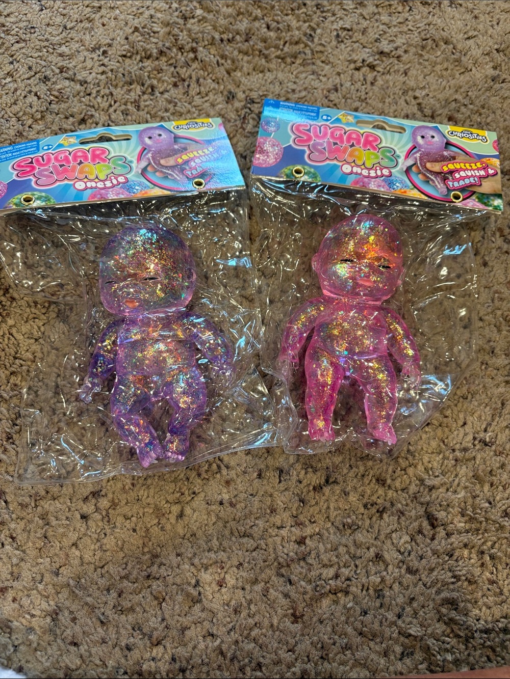 Set Sugar Swaps Glitter Baby Doll - Pink & Purple Sparkle